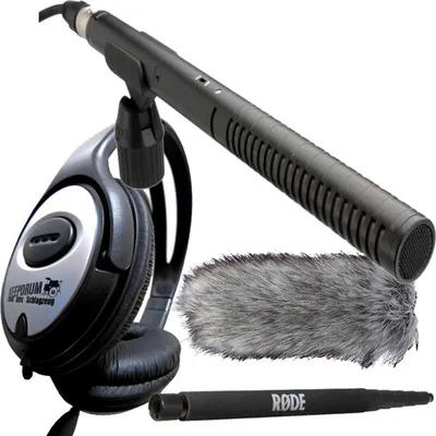 Immagine prodotto di Rode NTG-2 con Deadcat con asta e cuffie