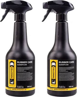 Immagine prodotto di 2 pezzi INNOTEC Rubber Care 500 ml – cura professionale della gomma per guarnizioni di veicoli, pneumatici, guarnizioni delle portiere e parti in plastica – protegge dall'essiccamento
