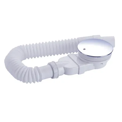 Produktbild von IMPTS Superflache Ablaufgarnitur Set für Duschwanne Duchtasse in Chrom Ablaufbogen mit Siphon Ø90mm Geruchsverschluss&Haarsieb Duschablauf