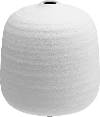 Produktbild von Elegante Keramik Blumenvase Weiß, Deko-Vase Ø22cm H22,5cm für Tischdeko und Wohnaccessoires