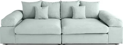Image de Lisa Design Aspen - canapé 4 places - assise profonde - velours côtelé , Bleu