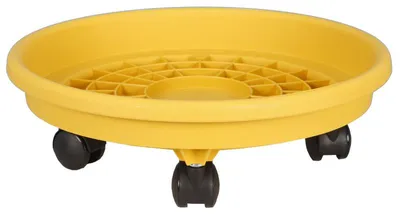 Image de Soucoupe à roulettes D39 - H10 cm - Jaune - Fabrication Française