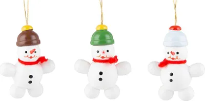Produktbild von Christbaumschmuck Schneemann, 3 Stück (5cm) von Zenker Volkskunst