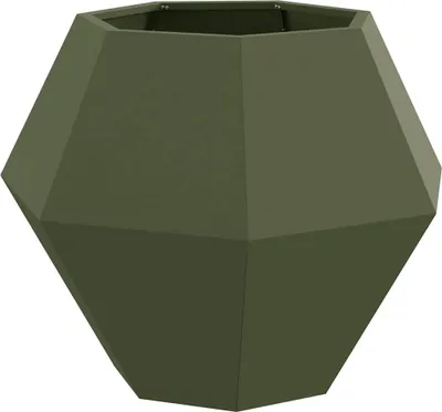 Image de vidaXL Bac à plantes Olive Vert 75 x 75 x 60 cm Acier