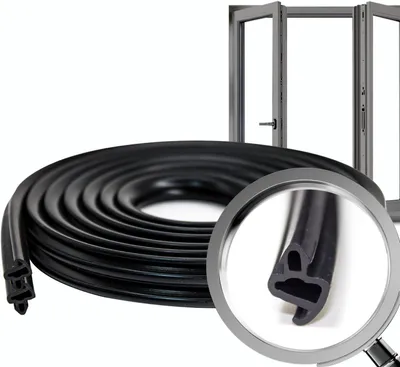 Zdjęcie produktu dla Profil uszczelniający 20 m, czarny, EPDM, do okien i okien przesuwnych, S-1150