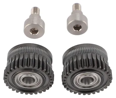 Image de Lot de 2 engrenages d'extrudeuse pour imprimante 3D, en acier trempé 55 HRC, pour les modèles K1, K1Max et K1C, avec revêtement nano