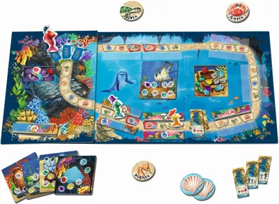 Produktbild von MOS90355 - Kraqua, Brettspiel, 2-4 Spieler, ab 8 Jahren (DE-Ausgabe)
