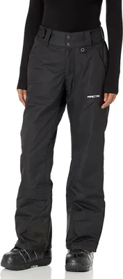 Immagine prodotto di Pantaloni da neve da donna, neri, isolati e impermeabili, con vita regolabile