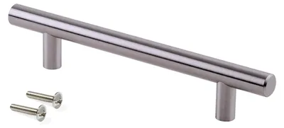 Image de Poignée pour meuble Orlando D. 12 mm en acier finition nickel satiné avec entraxe 320 mm