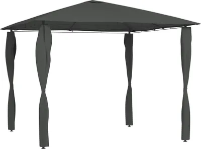 Obrázek produktu pro Altán s krytými sloupky 3 x 3 x 2,6 m antracitový 160 g/m²