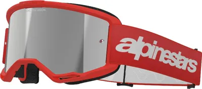 Produktbild von Alpinestars Vision 3 Wordmark Mirror Motocross Brille, rot, Einheitsgröße