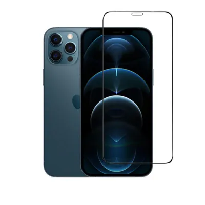 Produktbild von Panzerfolie Displayschutz für iPhone 12 Pro Max Bildschirm Schutzglas Full Screen Hartglas