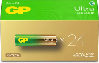 Image de Piles alcalines GP Ultra AA LR6, paquet de 24