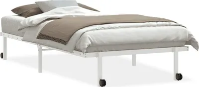 Produktbild von Bettgestell ohne Matratze Klappbar Weiß 100x200 cm Stahl