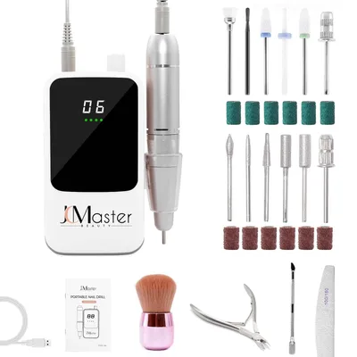 Image de JCMaster Fraise à ongles 35.000 t/mn, Lime à ongles électrique portable Écran LCD