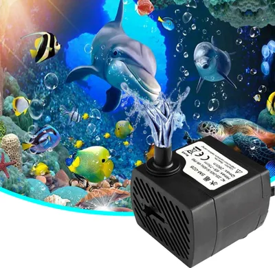 Produktbild von 2W Aquarium Ultra-leiser Wasserbrunnen Pumpe Filter Unterwasser Fischteich Wasserpumpe