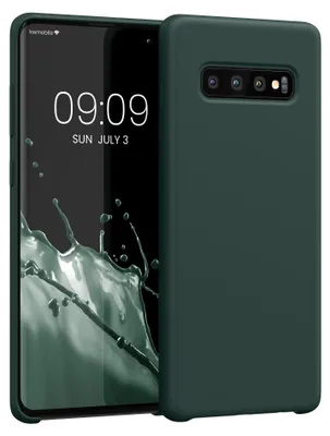 Produktbild von kwmobile Handyhülle für Samsung Galaxy S10 Plus / S10+ Hülle - Case Silikon - Kabelloses Laden - Schutzhülle Cover in Blaugrün