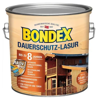 Produktbild von Bondex Dauerschutz-Lasur Tannengrün 2,50 l - 329909