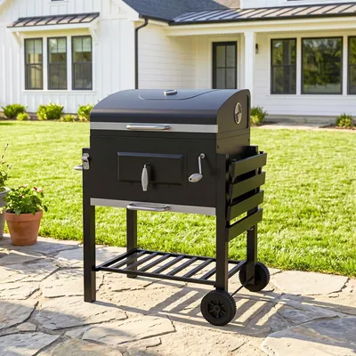 Produktbild von Outsunny Holzkohlegrill Grillwagen Grill BBQ Holzkohle Kohlegrill Gartengrill