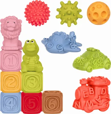 Obrázok produktu pre Montessori vzdelávacia súprava: Zmyslové bloky a vozidlá
