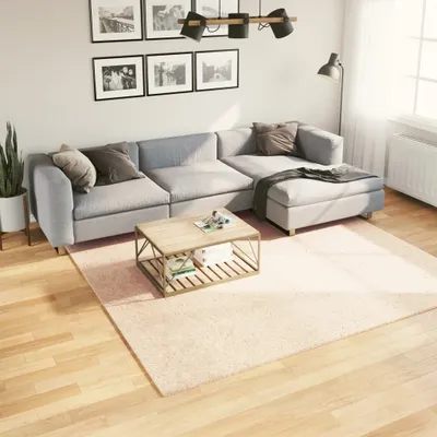Produktbild von Teppich HUARTE Kurzflor Weich und Waschbar Beige 240x240 cm , Designerteppiche 2024 Neu