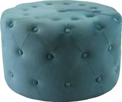 Immagine prodotto di Milani Home - pouf rotondo, velluto, seduta poggiapiedi, verde, 67 x 67 x 41 cm