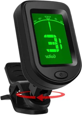 Productafbeelding van Gitaar Tuner Clip - Stemapparaat Instrument - Muziek Afstemmen - 360 Graden Roteerbaar - 43 g - Zwart