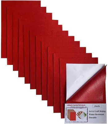 Zdjęcie produktu dla Solidchoice - Zestaw 12 samoprzylepnych arkuszy filcu do projektów DIY