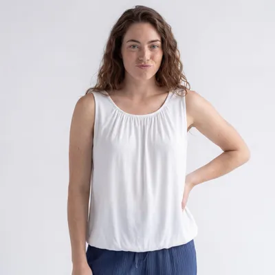 Produktbild von Sommer Top Damen Trägertop mit Gummibund 38 40 42 44 46 48 Stretchtop Viskose