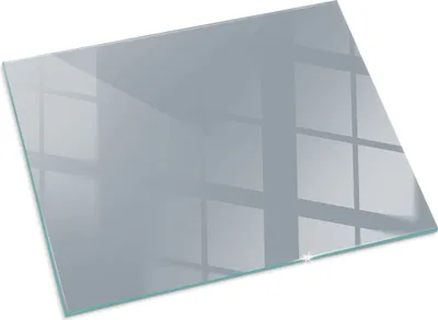 Produktbild von Farbe Grau – Glasbodenplatte für – Kaminofen – Kaminplatte Glas – Schutzglas – Funkenschutzplatte –Glasbodenplatte Feuerfeste – Hitzeschutzplatte – Bodenschutz aus Glas – 80x60 cm