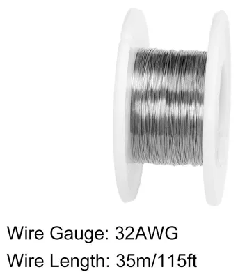 Produktbild von 0,2 mm 32AWG Heizwiderstandsdraht Nichrome Kabel fš¹r Heizelemente 115ft de