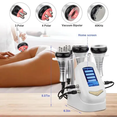 Produktbild von 4-in-1 Ultraschallkavitation - Körperstraffungsgerät - 40 kHz Fettreduktion - Vakuum Cellulite Massage - Gesichtsbehandlung - EU-Stecker 220 V