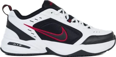 A single Nike Air Monarch IV sneaker is shown from the side against a white background.
