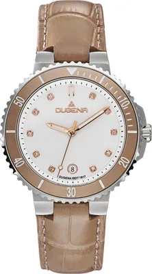 Produktbild von Dugena 4461100 Damen-Armbanduhr Lederband Taupe