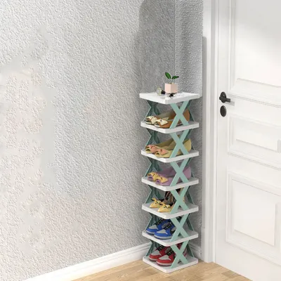 Produktbild von 360Home Einfaches  Schuhregal abnehmbar Blau 7 Ebenen