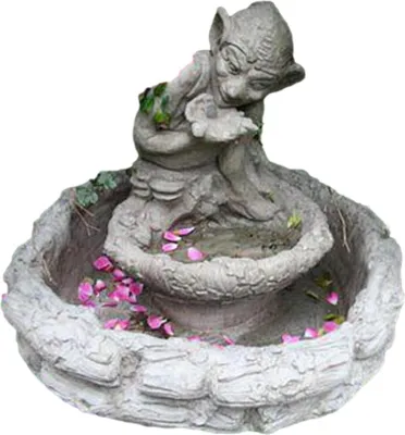 Produktbild von Schöner Troll Springbrunnen aus Steinguss Frostfest Witterungsbeständig SU-113