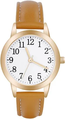 Image de Montre Vicloon pour femme, avec bracelet en simili cuir, design classique et élégant, boîtier de 30 mm, mouvement à quartz, résistante aux rayures, facile à lire, idéale comme cadeau – ne convient pas pour la natation