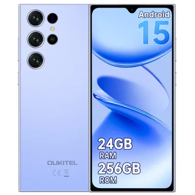 Image de OUKITEL C61 Pro Téléphone Portable Android 15, 24 Go RAM + 256 Go, Écran HD+ INCELL 6,88 Pouces Smartphone Pas Cher 90 Hz, 5150 mAh, 13MP, NFC, Bleu