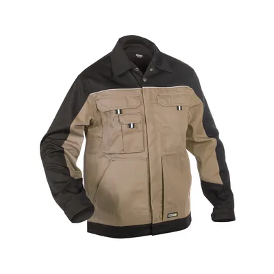 Produktbild von DASSY® Lugano Zweifarbige Arbeitsjacke KHAKI/SCHWARZ Gr.L Länge: STANDARD