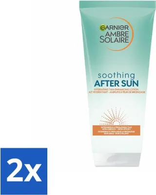 Productafbeelding van Garnier - Ambre Solaire - After-Sun melk met zelfbruinende werking - Voor gezicht en lichaam - 200 ml - Voordeelverpakking - 2 stuks