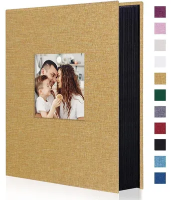 Productafbeelding van Fotoalbum, insteekalbum, 300 foto's, 10x15 cm, kaki, linnen omslag, hardcover