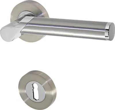 Produktbild von Türbeschlag 1574-S R BB Chrom Niro Türdrücker Türklinke