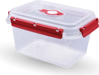 Zdjęcie produktu dla Pojemnik do przechowywania żywności (1500 ml) – czerwony – pojemniki do przechowywania żywności, pudełka na lunch, bez BPA, hermetyczne, pojemniki do przechowywania, pudełka do przygotowywania posiłków, miski