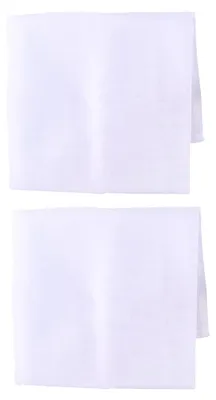 2er-Pack Voile-Gardinen, halbtransparent, 63,5 x 61 cm, weiß
