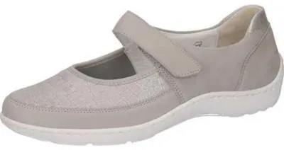 Zdjęcie produktu dla Waldläufer Denver 496H33-070 Stone Silver Wsuwane buty damskie na haluksy NOWOŚĆ - Buty damskie Wygodne baleriny / wsuwane buty, szary, skóra (denver)