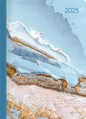Produktbild von Daily Journal Style Blue Marble 2025 - Taschen-Kalender A6 - Elefant - Day By Day - 352 Seiten - Notiz-Buch - Alpha Edition