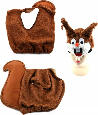 Obrázok produktu pre Kostým veveričky pre deti Karnevalový set Top & čiapka 100-130 cm Maska