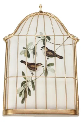 Productafbeelding van Meander wanddecoratie: vogelkooi met mus, 26x5x41 cm