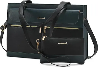 Produktbild von LOVEVOOK Laptop Handtasche Damen 15.6 Zoll Kunstleder Crossbody Tote Bag