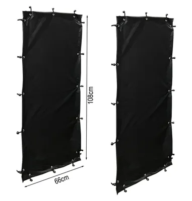Produktbild von Wetterschutz Set Seitlich 66 x 108 cm, 2 Seiten für Kaminholzregal T/H 70 x 145 cm, Polyester Schwarz